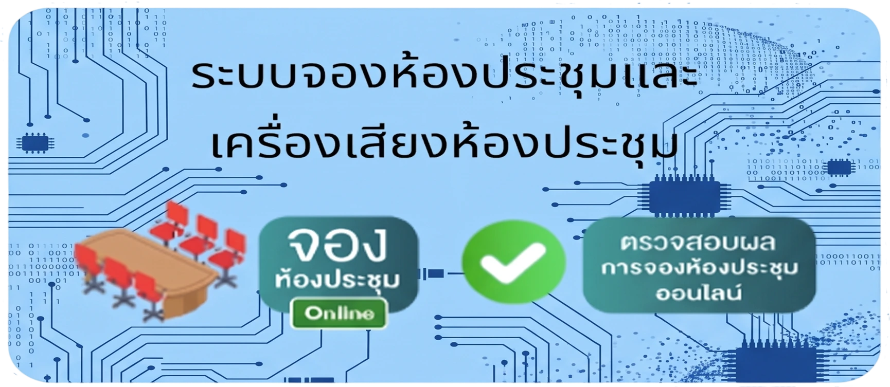 ระบบจองห้องประชุมและเครื่องเสียงห้องประชุม